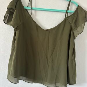 Olive Green Women's Top